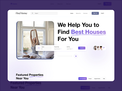 Real estate Landing page agent cv design find property landing page layout madbrains property app property landing page website property website real esate real estate agency real estate ui real estate website residence startup website typography uiux vector website