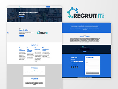 Website for Recruitit.vip branding design graphic design graphicdesign illustration logo logo design ui ux vector