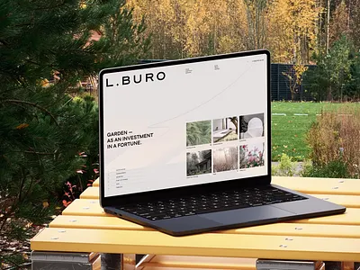 Website design for landscape design bureau branding clean layout first screen garden homescreen identity landing page landscape bureau logo photos ui uxui website design