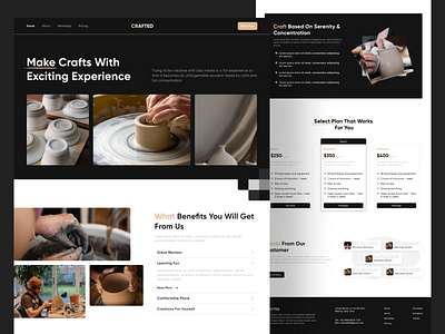Portery - Landing Page branding creative design exploration landing page pottery ui visual web design website