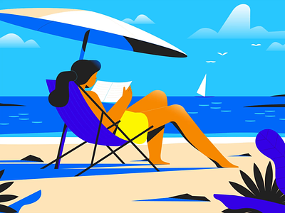 Holiday by the sea 2d after effects animation design explainer gif illustration ourshack
