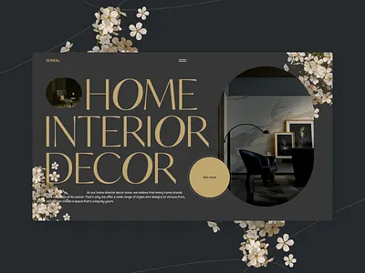 Home interior decor | Hero Screen branding decor design digitalbutlers fashion flowers graphic design home illustration inspiration interior logo site typography ui uidesign visual visualart web developer website