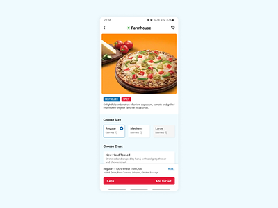 Dominos Pizza Customization app app design app design concept appdesign branding dailyui design dominos graphic design illustration logo minimal redesign ui ui design ui designer ui ux user interface ux ui web design