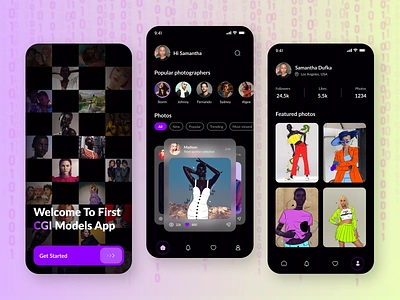 CGI Models App (AI) ai ai app app cgi models clean design dark mode design figma illustration minimal product design ui ux
