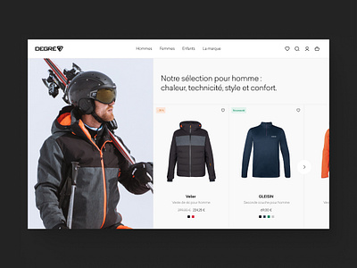 Degré 7 branding clothes design typography ui userexperience ux web website winter