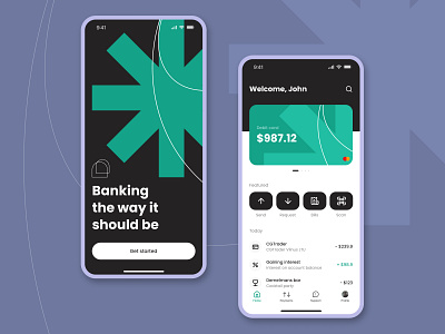 Banking App Prototype design ui ux