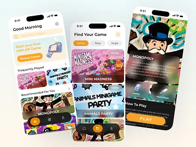 AR Mobile Mini-Game Concept app ar arvr design ui ux