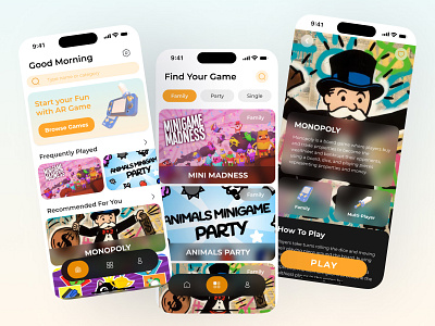 AR Mobile Mini-Game Concept app ar arvr design ui ux