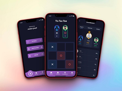 "Tic-Tac-Toe" - Simple but intuitive game app design game mobile mobile game ui