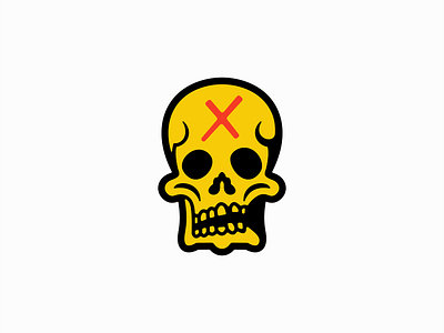 Skull Logo branding cartoon character death design emblem horror icon identity illustration logo mark mascot music rock skull symbol tattoo vector yellow
