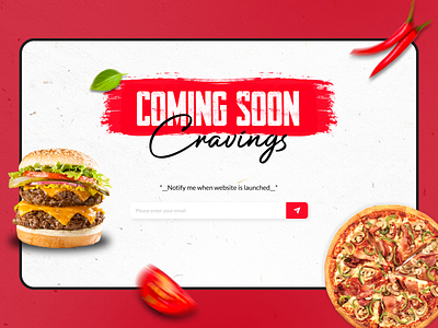 Coming Soon Page coming soon coming soon page cravings design food food website latest ui website design