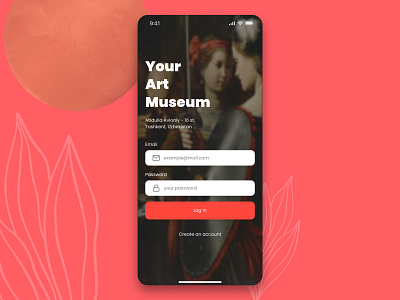 The Art Museum App Prototype design ui ux