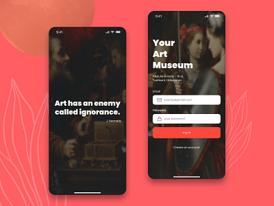 The Art Museum App design ui ux
