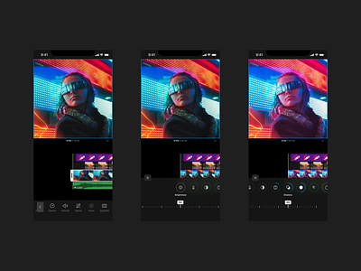 Video editor mobile app - Image Editor image adjustment image editing image editor ui user interface video editor video editor mobile app