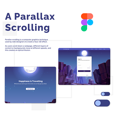 Parallax Web Design app branding design graphic design illustration logo mobile app ui ux vector