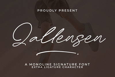 Qallensen - Monoline Signature Font sign