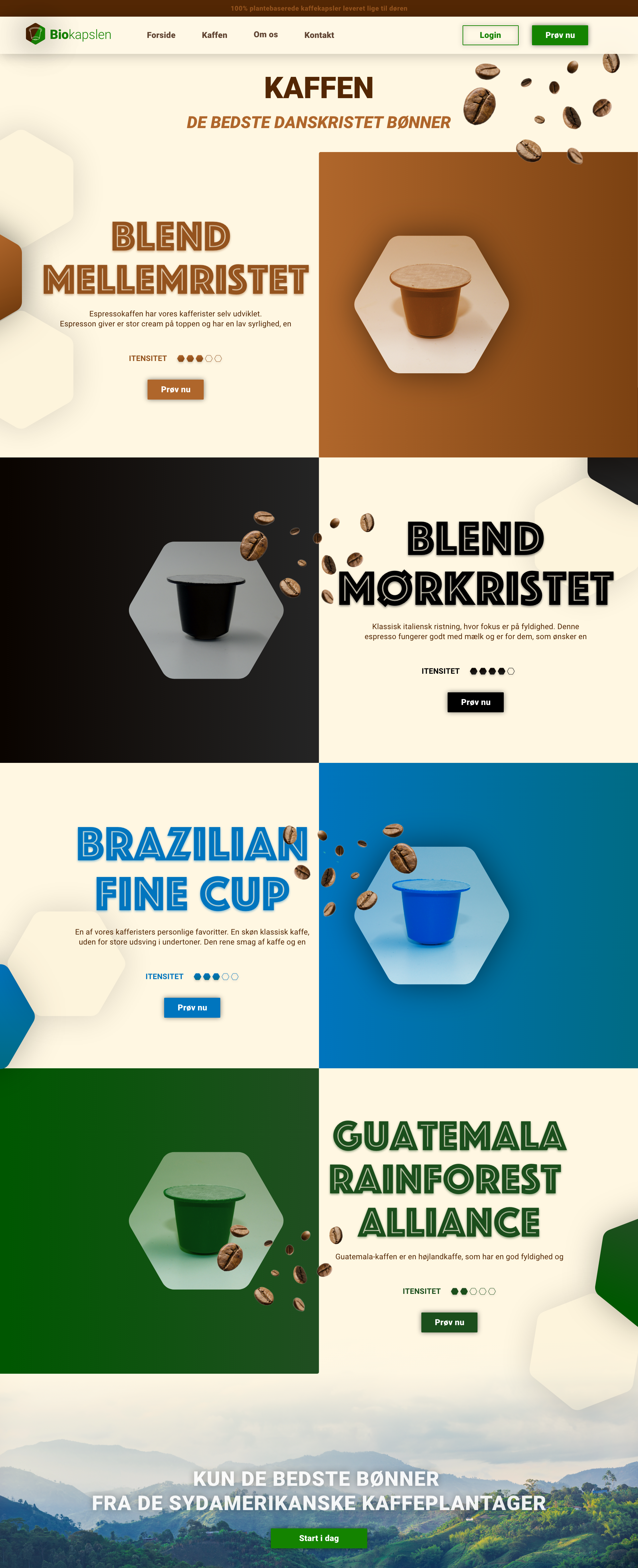 Coffee Capsules Webshop by Marcus Engstrup Dresler on Dribbble, image size:1920x4713