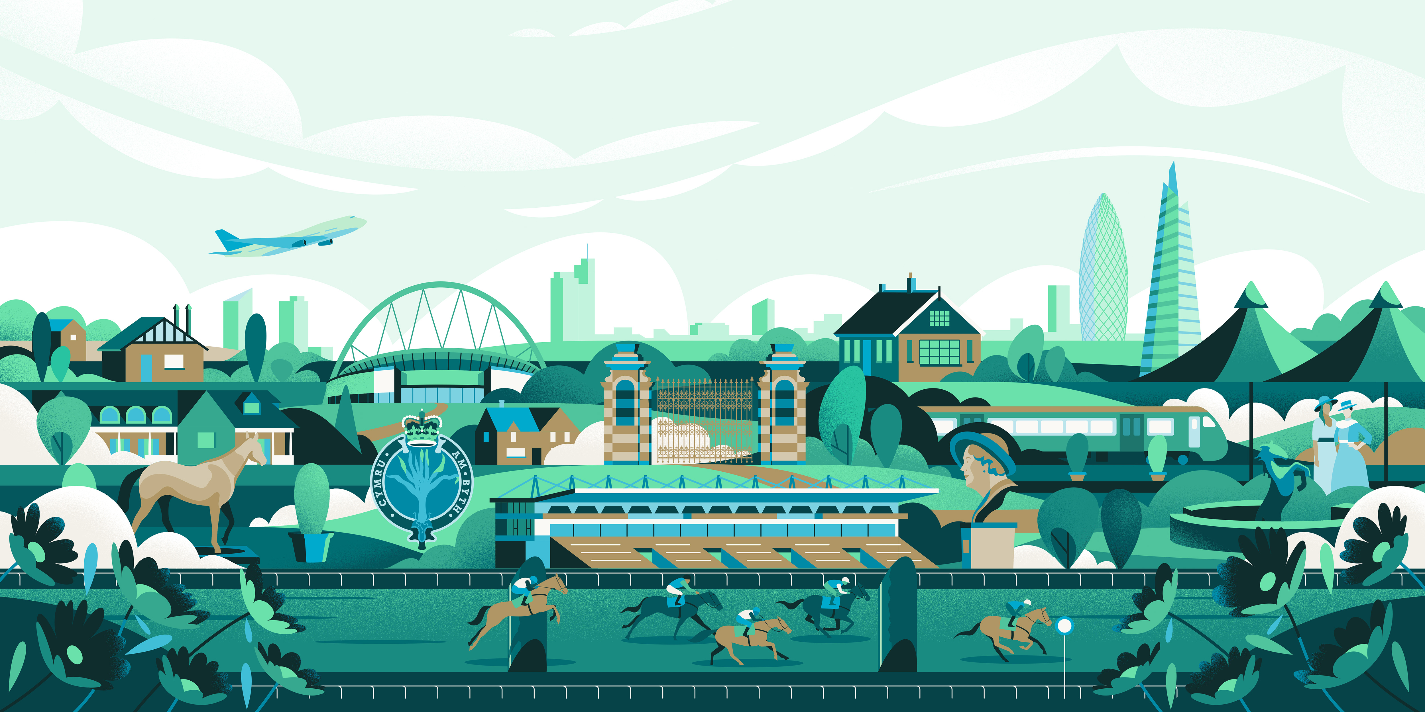 The Jockey Club 7/14 art design digitalart dribbble equestrian equineart graphicdesign horse horseart illustration landscape racing sandownpark scottish artist scottish illustrator sportdesign sports sportsillustration vector