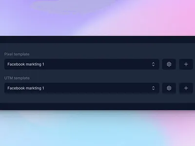Pixel and UTM Templates branding pixels qr code generator saas template ui utm ux