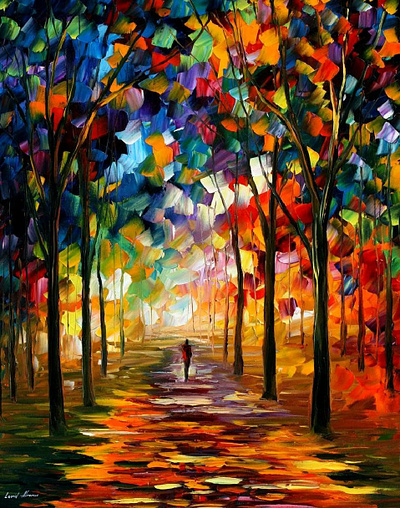 FOREST PATH — oil painting on canvas leonidafremov