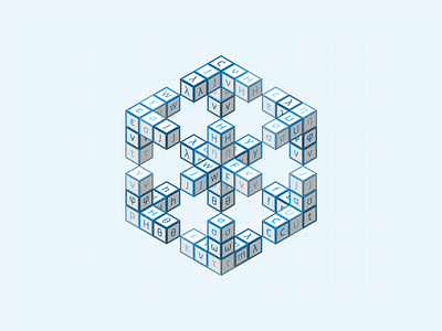 Quantum Building Blocks Pt I abstract creative cubes design digital art geometric graphic design illusion illustration impossible shape isometric line line style maths physics quantum maths science technology