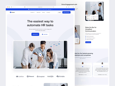 HR Management - Landing Page animation branding business component dashboard design dipa inhouse employee graphic design hiring hr hr management hrd interaction motion graphics people ui design ux ux design web design