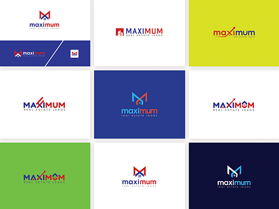 Maximum Real Estate Leades Company Brand Logo Design home logo