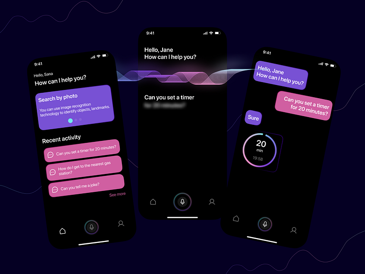 Voice assistant by Aza on Dribbble