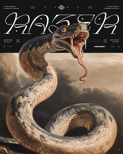 'Razer' Poster Design Concept design font font design fonts lettering poster poster design type typography