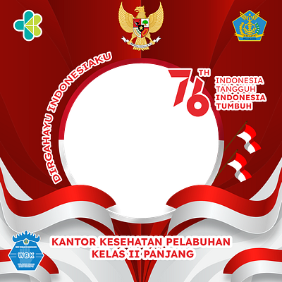Twibbon the 76th independence day of the Republic of Indonesia branding design graphic design illustration indonesia motion graphics twibbon typography ui