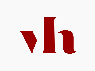 Minimalistic type logo – VH branding clean design flat design illustrator initials letter logo minimal minimalistic personal brand type type logo vector vh
