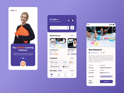 Mobile App Design ( Course Online App ) ui