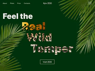 Kyiv ZOO design landing landing page main page site ui uiux ux web design zoo