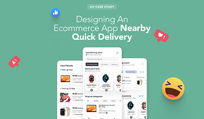 Designing an eCommerce app nearby quick delivery ai app app design delivery app graphic design nice app quick delivery ui