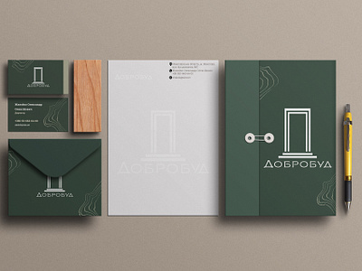 Branding for Door Store "Dobrobud" branding card corporate identity graphic design logo photoshop