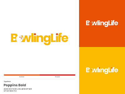 BowlingLife | Logo Design ball bowling bowling ball branding design dribbble dribbble portfolio lettering logo logos negative space pins ball typography wordmark yellow