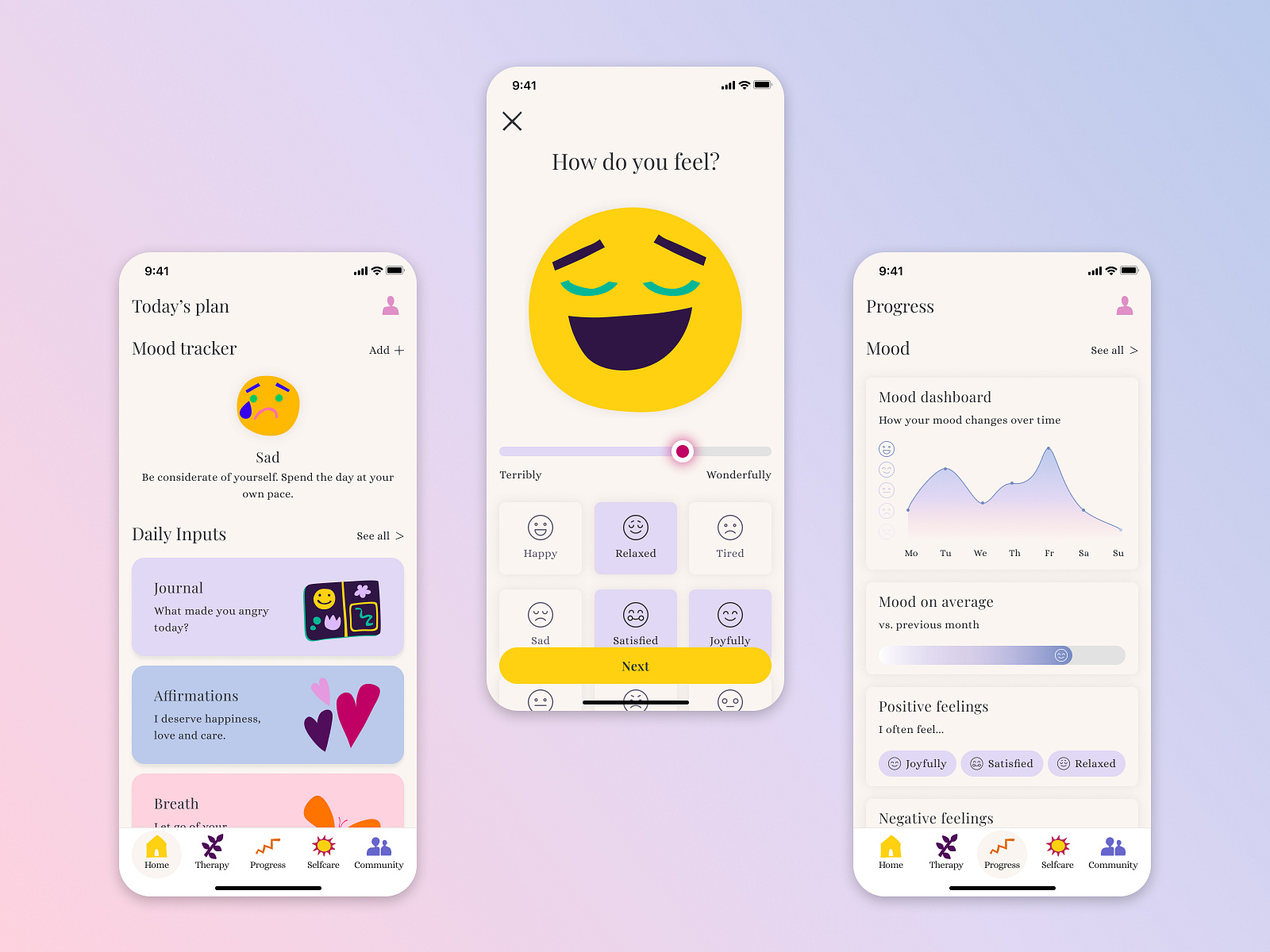 Mental Health App by Sofia Markova for SPLIT Development, LLC on Dribbble