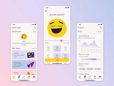 Mental Health App app design