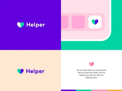 Logo & Brand Identity brand identity branding crowdfunding design funding helper helping hands logo logo design userinterface