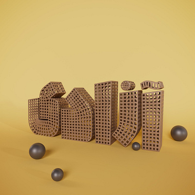 3D Typography in Cinema4D 3d arnoldrender cinema4d graphic design photoshop