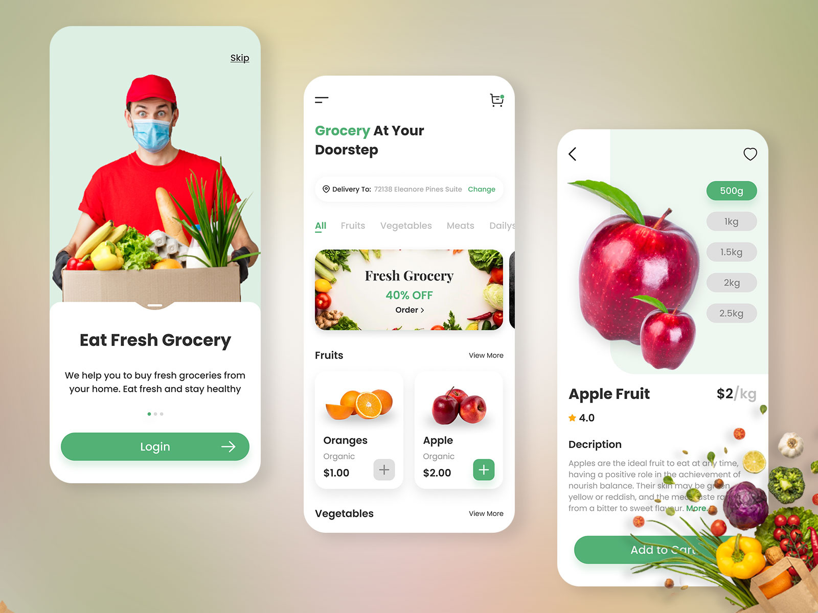 Grocery Shopping App UI by Meet Soni on Dribbble
