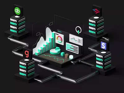 3D Animation for uplinq.com 3d 3danimation 3dart animation b3d blender blender3d branding c4d cinema4d colorful dashbboard design geometric icons illustration motion render set uiux