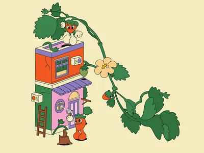 Letter A a buildings character design design flat letter letter a vector illustration