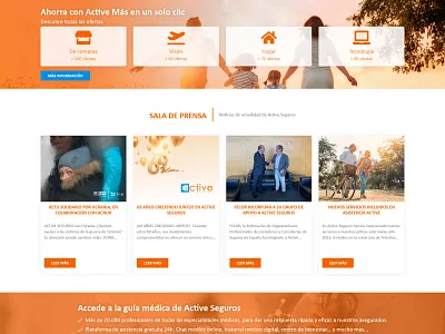 Web a medida para Active Seguros branding design graphic design illustration logo typography ux web