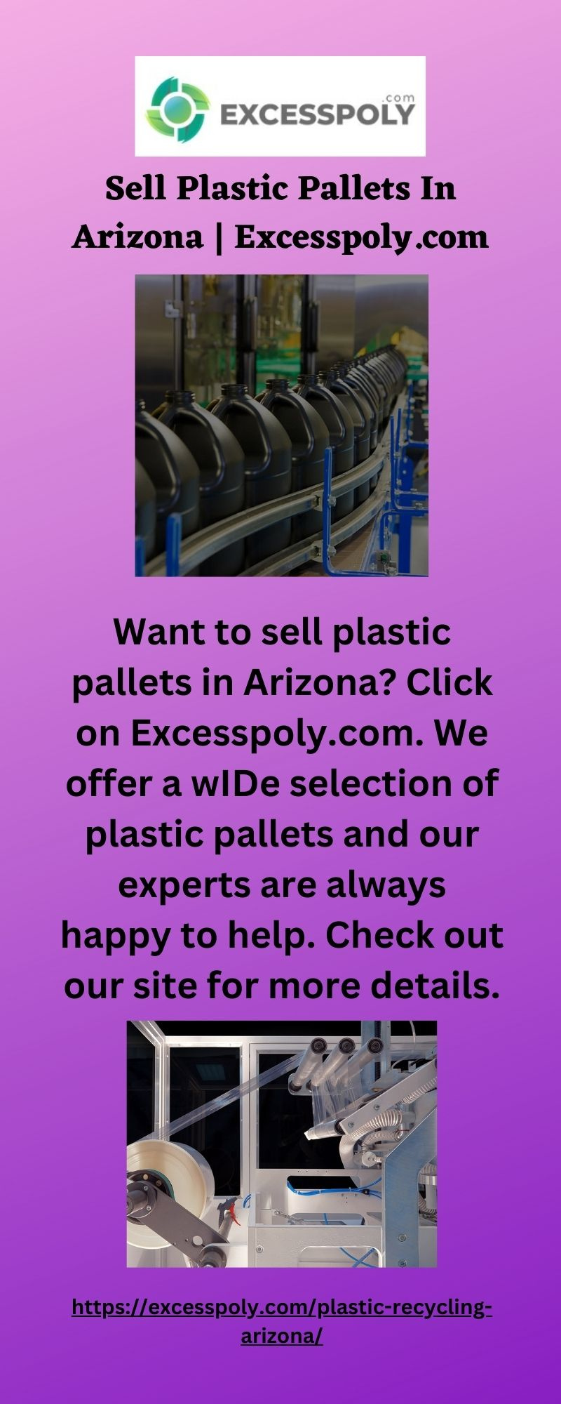 Sell Plastic Pallets In Arizona by Excess Poly on Dribbble