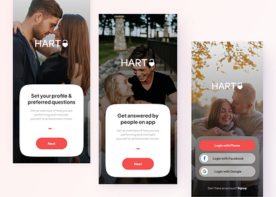 Onboarding Screen Designs datingapp design figma login onboarding sign up splash splashscreen ui ux