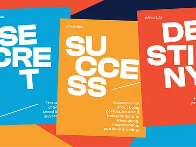 Poster Design - Infiniti Edu 🌟 branding colors education graphic minimal poster design quote typography