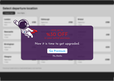 Daily UI 016 | Pop-Up / Overlay dailyui discount overlay pop up pop up overlay popup premium ui