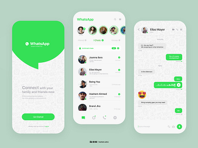 WhatsApp UI redesign app online shopping mobile app productdesign ui ux visualdesign whatsappredesign