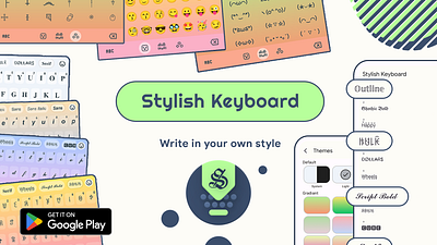 Stylish Keyboard App android android app app application branding design icon icons illustration keyboard logo play product store stylish stylish keyboard ui ux